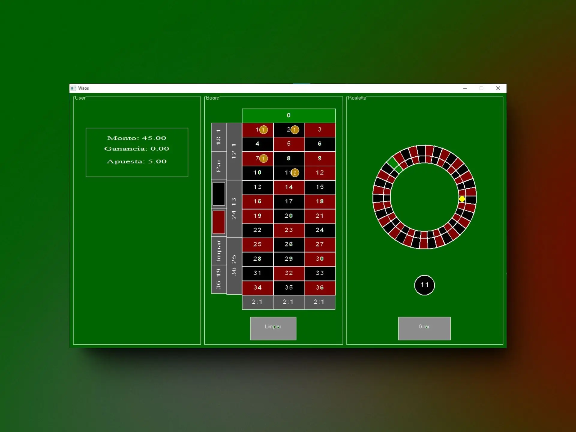 RULETA DE CASINO